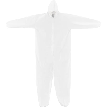 Global Industrial Disposable Coveralls, 2XL, 60% Polypropylene/40% Polyethylene, White, 25 PK 708190XXL